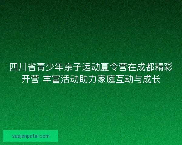 四川省青少年亲子运动夏令营在成都精彩开营 丰富活动助力家庭互动与成长