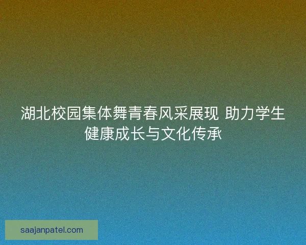 湖北校园集体舞青春风采展现 助力学生健康成长与文化传承